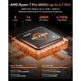 thumbnail image 5 of 15.6" FHD Gaming Laptop, 8 Cores AMD Ryzen 7 Pro 6850U 32GB LPDDR5 RAM 1TB SSD (Beat i7-1360P Up to 4.7GHz) AMD Radeon 680M GPU IPS FHD Computer with 100W Type-C Backlit Keyboard Fingerprint Blue, 5 of 7