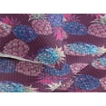 thumbnail image 3 of Ambesonne Tropical Quilted Bedspread Set 3 Pcs, Watercolor Pineapples Plot, Queen, Dark Magenta Pale Green, 3 of 4