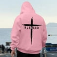 thumbnail image 5 of MEZZALL Men's Hooded Sweatshirt Long Sleeve Casual Pullover Letter Print Everyday Wear Outdoor Activities Comfortable Fall Winter Hoodie Holiday Tops, 5 of 7