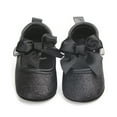 thumbnail image 5 of XIMIN Baby Girls Mary Jane Flats Sparkly Bowknot Princess Dress Crib Shoes Non-Slip Lightweight First Walkers Dress Shoes Fall Boots (6-12 Months, Black), 5 of 6