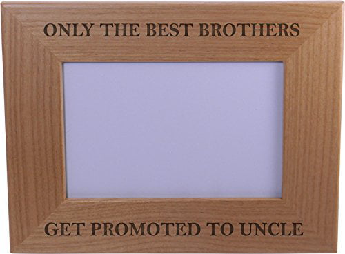 Great Gift for Birthday for Brothers Custom World's Best Brother 4x6 Inch Wood Picture Frame 