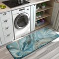 thumbnail image 3 of Blue Gold Marble Pattern Kitchen Rug Mat,Kitchen Runner Rugs Non Skid Washable,Decorative Kitchen Floor Mats for Kitchen,Sink,Laundry,17"x47.2", 3 of 7