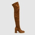 thumbnail image 7 of yocbz Motorcycle Boots Cowboy Boots for Women Western Cowgirl Boots with Chunky Heel Ladies Snip Toe Knee High Boots Brown,Size for US 7.5, 7 of 7