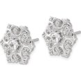 thumbnail image 2 of Sterling Silver Cheryl M Rhodium-Plated Brilliant-Cut Cz Snowflake Post Earrings (Width 17) (Length 15.1) - Jbsp, 2 of 5