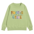 thumbnail image 5 of YunPes Fourth Grade Girls Sweatshirt Long Sleeve Crewneck Print Pullovers Oversized Spring Autumn Tops for Kids Back to School, 5 of 7