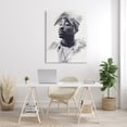 thumbnail image 2 of Stupell Industries Tupac Modern Portrait Abstract Pattern Black White, 36 x 48, Design by Birch&Ink, 2 of 7