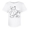 thumbnail image 1 of Disney - Camiseta Mickey Giggles de Algodón para Mujer (Blanco), 1 of 2