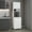 White#402, variant on Wooden Sideboards FM FURNITURE Tacna Kitchen Pantry with ample storage, 2 open shelves, 1 drawer, 1 cabinet, 2 shelves, White+wengue,Dining Room Sideboards