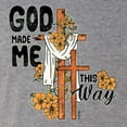 thumbnail image 6 of Wild Bobby God Made Me This Way Cross with Sunflowers Inspirational/Christian Men Premium Tri Blend Tee, Premium Heather, XX-Large, 6 of 6