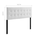 thumbnail image 3 of Modway Emily King Tufted Performance Velvet Headboard in White, 3 of 9