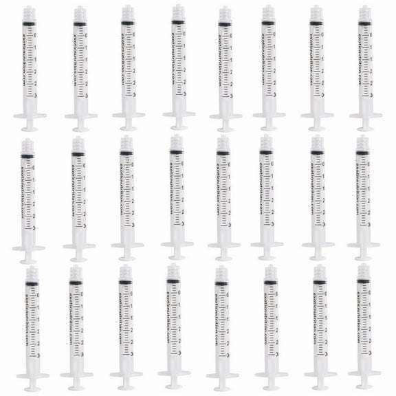 3 ml Luer Tip - 24 Pack - Silicone Syringes for Handfeeding Animals, and More