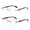 Silver+gold, variant on Unisex Rimless Blue Light Glasses,Diamond Cut Frameless Glasses with Carved Temples,Lightweight Daily Eyewear