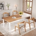 thumbnail image 1 of Industrial Rectangle Dining Table for 6-8, Plain Wood Top & Heavy-Duty Metal Frame, Modern Kitchen & Dining Room Table, Easy Assembly, 1 of 7