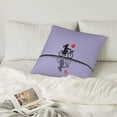 thumbnail image 6 of LNWH Decorative Pillow Covers, Woman Bicycle Square Sofa Decorative Knit Pillow Case, 12"x12", 6 of 8
