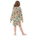 thumbnail image 5 of FORMRS Niños Bathrobe Unisex Hooded Robe Soft Plush Pajamas Sleepwear, Size 2-3T, Floral Blooms, 5 of 7