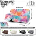 thumbnail image 7 of Xoenoiee Firework Tie Dye Print Recliner Sofa Slipcover, 8 Pieces Polyester Fabric Stretch Sofa Covers for 3 Seat Reclining Couch, Soft Washable Furniture Protector with Pockets, 7 of 7