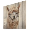 thumbnail image 2 of Designart "Alpaca in Graceful Pose II" Animals Print on Natural Pine Wood, 2 of 5