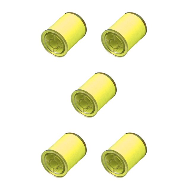 Ruiboury 150D Luminescent Tying Thread for Jigging Hook Flies & Ribbing Tying Floss Glow In Dark Fluorescent Yellow 5Set