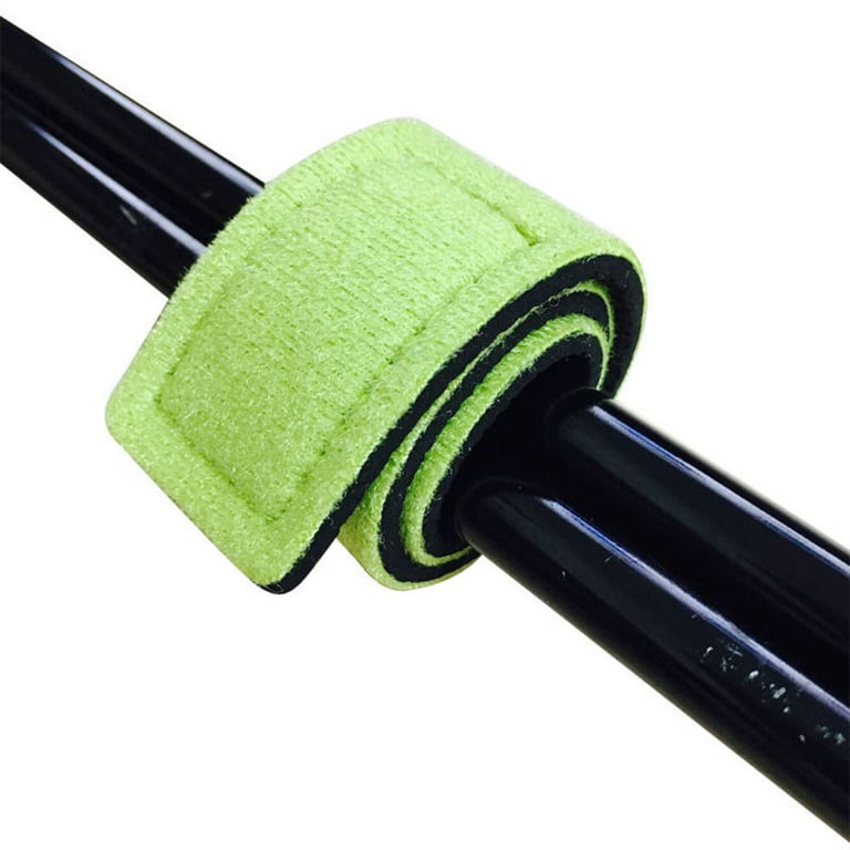 Cptfadh Fishing Rod Tie Strap Belt Tackle Elastic Wrap Band Pole Holder  Tool Accessories Velcro fishing rod non-slip strap fixing device green