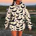 thumbnail image 2 of Makaor Hoodies for Women Trendy Halloween Tunic Sweatshirt with Pockets Fleece Long Sleeve Pullover Oversized Tops, 2 of 5