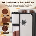 thumbnail image 3 of Flat Burr Electric, Adjustable for Home Use, Compact Coffee Beans Grinder with 14 Grind Settings, 2-12 Cups for Home & Office, 3 of 4