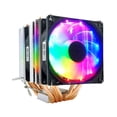 thumbnail image 1 of Tholdsy Tubo de calefacción de 4 pines, enfriador de CPU, ventilador de refrigeración, radiador refrigerado por aire, con efecto de luz Videojuegos y accesorios, 1 of 6