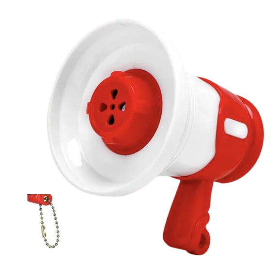 Kids Bullhorn Megaphone Toy with Recording Microphone Small Megaphone Toy Novelty Megaphone Keychain for Women