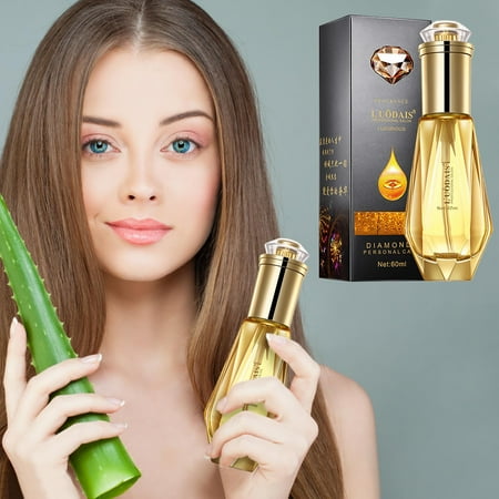 JINCBY Clearance,Luo Daishi Diamond Perfume Hair Essential Oil Hairdressing Products Disposable Hair Essential Oil 60ML Gift for Women