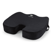 Extra Thick Coccyx Orthopedic Memory Foam Seat Cushion by FOMI Care Black Large Cushion For Car or Truck Seat, Office Chair, Wheelchair Back Pain Relief