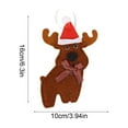 thumbnail image 3 of SLYNSHome Christmas Tree Ornaments,Cute Reindeer Snowmen Non-woven Hanging Pendant for Xmas Holiday Party Decor - Coffee, 3 of 6