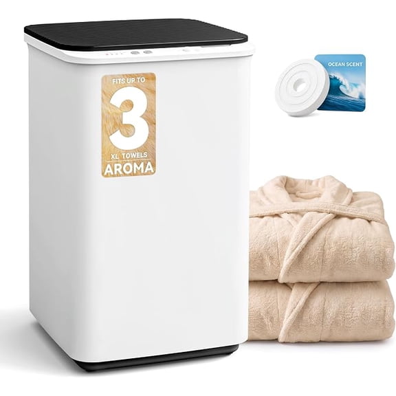 Nepsam Bathroom Towel Warmer - Spacious Bucket Heater with Single-Button Control, Auto Shut Off, Fits 2 Oversized 40"x70" Towels