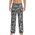 thumbnail image 2 of Kdxio Zebra Print Men's Sleep Pajama Pant Lounge Pants with Pockets, 2 of 8