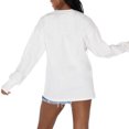 thumbnail image 2 of Women's Gameday Couture  White Cleveland Browns Time Out Oversized Long Sleeve T-Shirt, 2 of 3