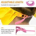 thumbnail image 2 of OUSITAID 0-3 Years Old Baby Shower Cap Soft Silicone Infants Bathing Hat Adjustable Size Toddler Safety Shampoo Cap Hat Protect Eyes And Ears From Water For Child And Kids, 2 of 6