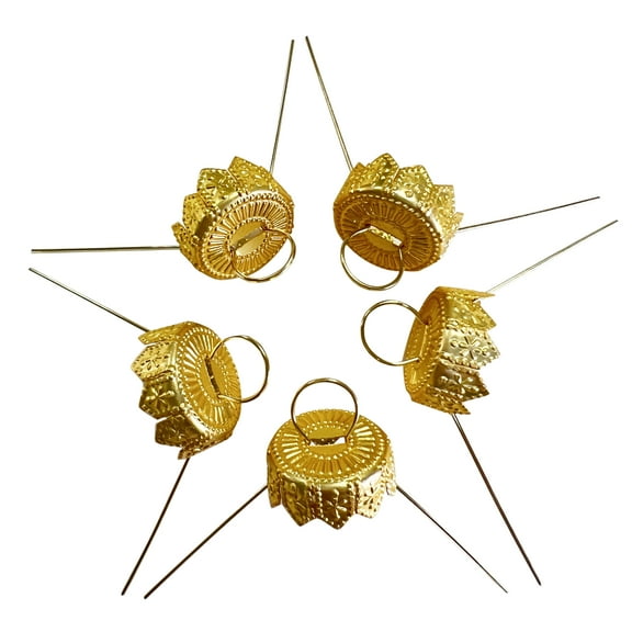 National Artcraft 3/4 Inch Gold Classic Style Ornament Cap and Loop - (50/Pkg)