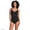 Black, variant on Women's D-Cup Sweetheart Wrap Underwire Tankini Top