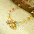 thumbnail image 6 of RUISINERY Elegant Gold Plated Stainless Steel Necklace Anklet Bracelet Set with Colored Crushed Stone and Starfishes Rhinestones, 6 of 8