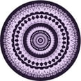 thumbnail image 1 of Ahgly Company Indoor Round Patterned Bright Lilac Purple Area Rugs, 5' Round, 1 of 6