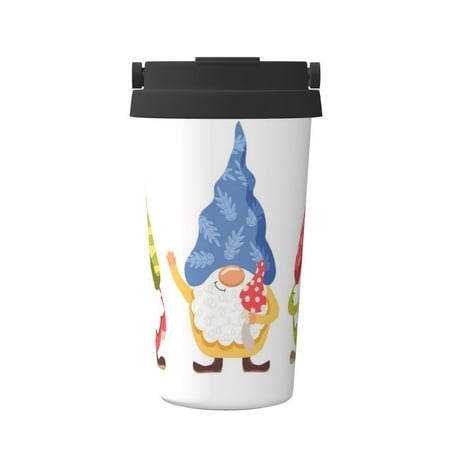 

Junzan Autumn Funny Gnomes for Stainless Steel Vacuum Insulated Tumbler - Reusable Insulated Cold Brew Iced Coffee Cup Thermos -Gifts for Women Men Him Her