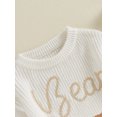 thumbnail image 6 of Suealasg Toddler Baby Girl Boy Knit Sweater Round Neck Long Sleeve Letter Bear Embroidery Knitwear Pullover Sweatshirt Fall Winter Clothes, 6 of 7