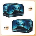 thumbnail image 3 of Uemuo Hawaiian Beach Pirate Moon Print Toaster Cover 2 Slice, Small Kitchen Appliance Covers, Toaster Oven Cover with Loop, Bread Machine Cover Dust Cover Protection, 3 of 7