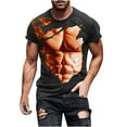 thumbnail image 6 of ZCFZJW 3D Muscle T-Shirts for Men Big and Tall Regular Fit Casual Summer Short Sleeve Graphic Tees Shirt Loose Lightweight Comfy Pullover Tops Black XXL, 6 of 6