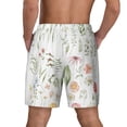 thumbnail image 4 of Uemuo Wildflower Watercolor 2 Pattern Mens Swim Trunks Quick Dry Board Shorts with Mesh Lining, Stretch Beach Shorts Quick Dry No-Chafing Board Shorts-Medium, 4 of 9