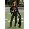 thumbnail image 4 of Women's Gameday Couture  Black Chicago Bears Oversized Long Sleeve T-Shirt, 4 of 5