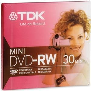 TDK Mini DVD-RW 30 Minutes pour les Caméscopes DVD