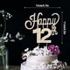thumbnail image 3 of Lingteer Decoración Para Tarta Con Diamantes De Imitación Dorados De Feliz Cumpleaños Número 12 Saludos Al 12.º Cumpleaños Centros De Mesa Para Tartas De Fiesta De Doce Años Decoración Decorativa Letr, 3 of 5