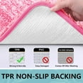 thumbnail image 3 of Evlmd Pink Bathroom Rugs Mat, Large Bath Rug for Bathroom Floor Non-Slip, Super Elastic Soft Easier to Dry Bath Shower Mat Runner, Machine Washable Bath Mat, 20" x 30", 3 of 5