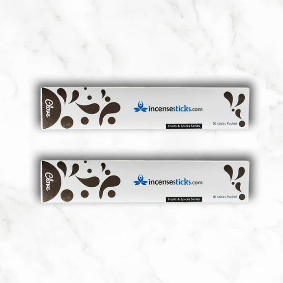 Clove Incense 8" inch 10 Sticks Pack: 2 Packs