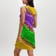 thumbnail image 4 of Vestido de dormir largo para mujer, moderno, informal, estampado, con bolsillos, sin mangas, con cuello de jardín, 4 of 7