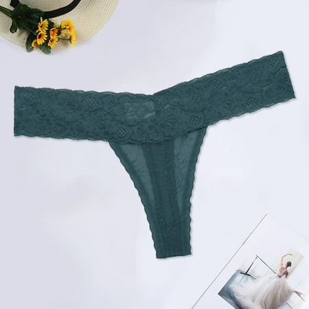 Aayomet Women Panties Cotton Women Sport Style Underwear Breathable Panties Word Ice Silk Thongs For Women Blue S